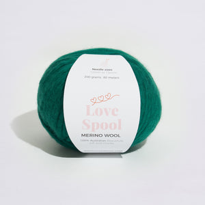 Merino Wool- Emerald Green