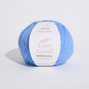 Merino Wool- Cornflower Blue