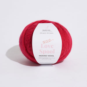 Merino Wool-Lipstick Red