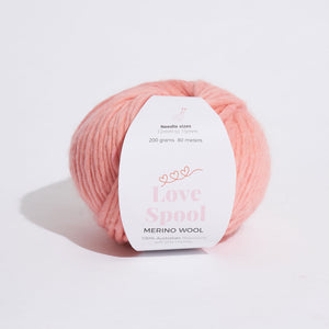Merino Wool-Sweet Coral Pink